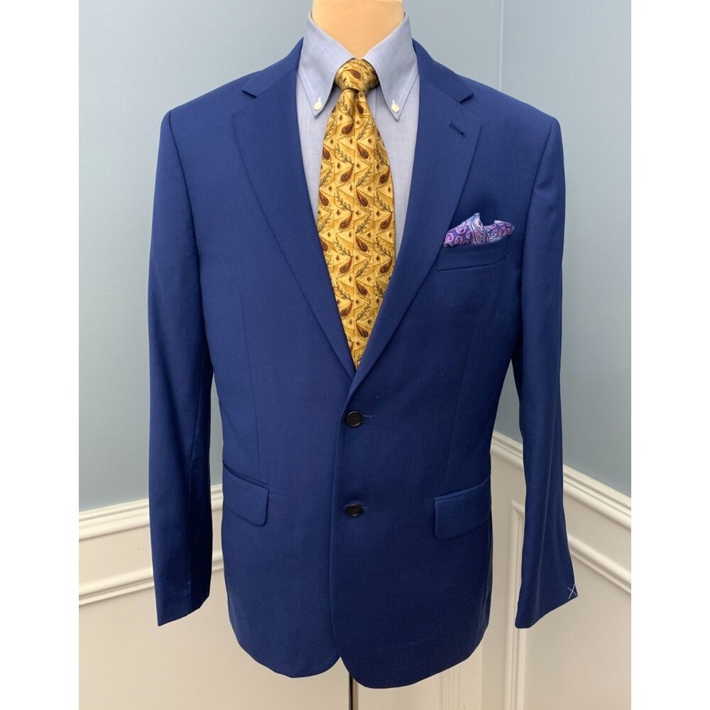 Jos A Bank 1905 Suit Mens 42R Wool 2-Piece Flat Front 32 Pant Jacket Sportcoat